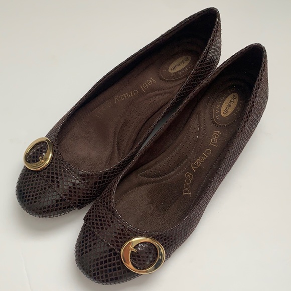 Dr. Scholls Brown Flats. Size 7M - Picture 1 of 5